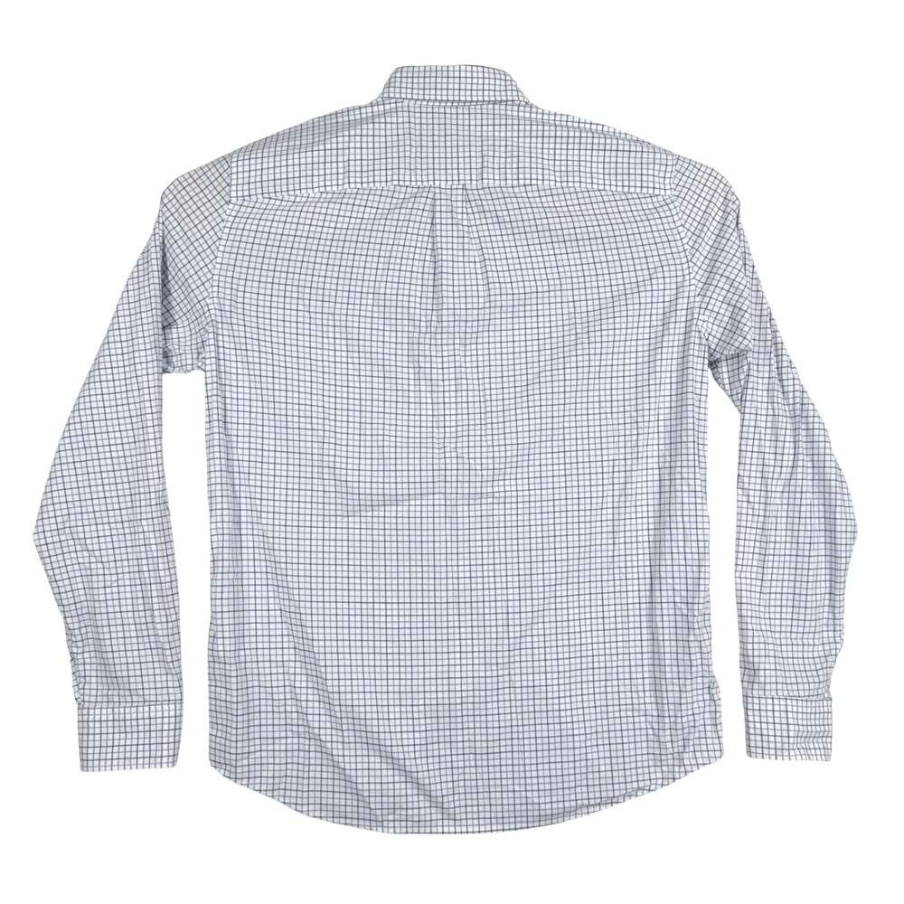 GAP Mens Standard Fit Stretch Checked Button Down Shirt Size Medium Blue White - Picture 3 of 8